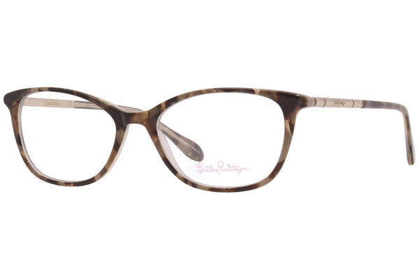  Lilly Pulitzer Mila Eyeglasses Women's Full Rim Rectangle Shape 