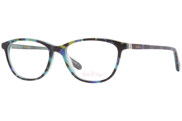  Lilly Pulitzer Pamina Eyeglasses Women's Full Rim Rectangular Optical Frame 