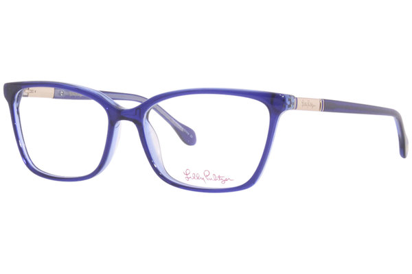  Lilly Pulitzer Tierney Eyeglasses Women's Full Rim Rectangle Shape 