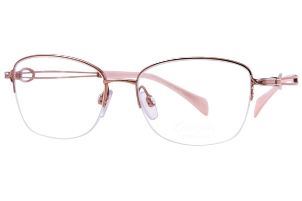 Line Art Aria XL2169 Titanium Eyeglasses Women's Semi Rim Oval Shape