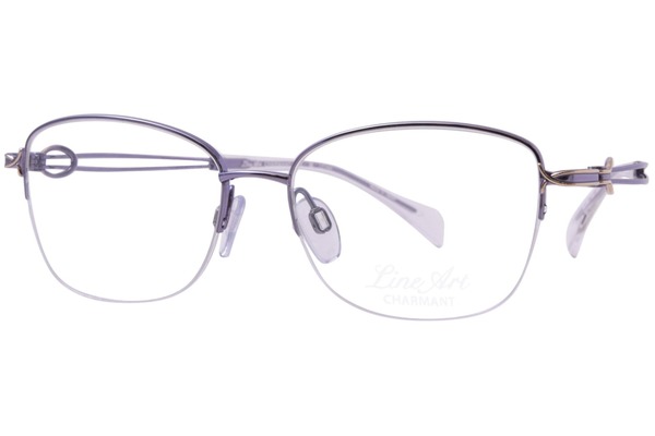 Line Art Aria XL2169 Titanium Eyeglasses Women's Semi Rim Oval Shape