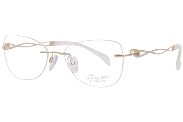  Line Art by Charmant XL2147 Eyeglasses Women's Rimless Oval Optical Frame 