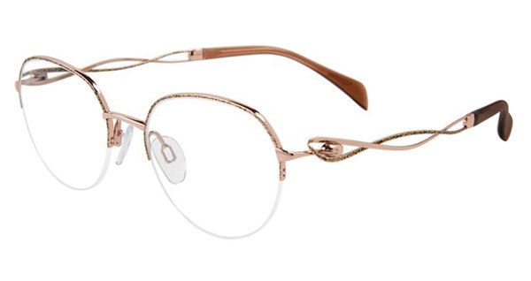  Line Art XL2164 Eyeglasses Women's Semi Rim Round Shape 