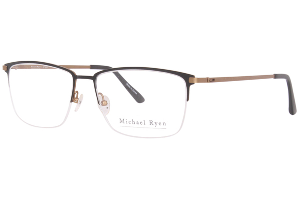  Michael Ryen MR-384 Eyeglasses Men's Semi Rim Rectangle Shape 