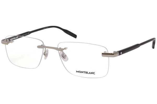  Mont Blanc MB0088O Eyeglasses Men's Rimless Rectangular Optical Frame 