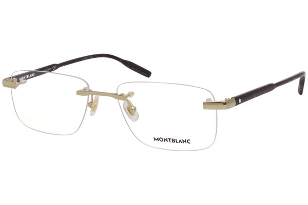 Mont Blanc MB0088O Eyeglasses Men's Rimless Rectangular Optical Frame