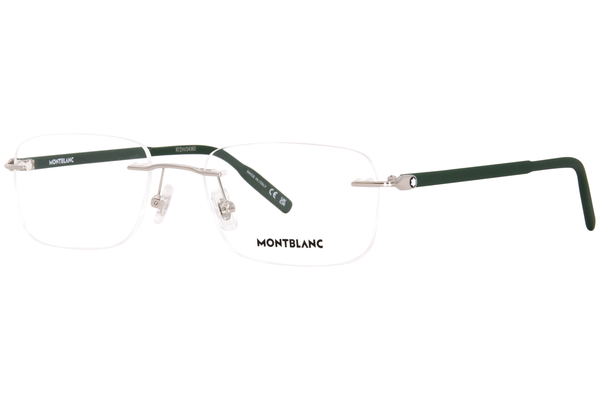  Mont Blanc MB0221O Eyeglasses Men's Rimless Rectangle Shape 