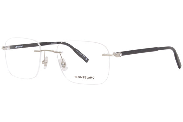  Mont Blanc MB0222O Eyeglasses Men's Rimless Rectangle Shape 