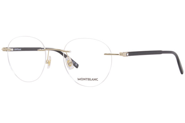  Mont Blanc MB0224O Eyeglasses Men's Rimless Round Shape 