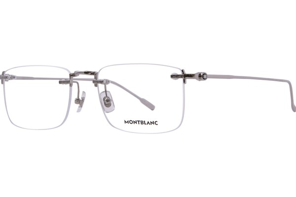 Mont Blanc MB0241O Eyeglasses Men's Rimless Rectangle Shape