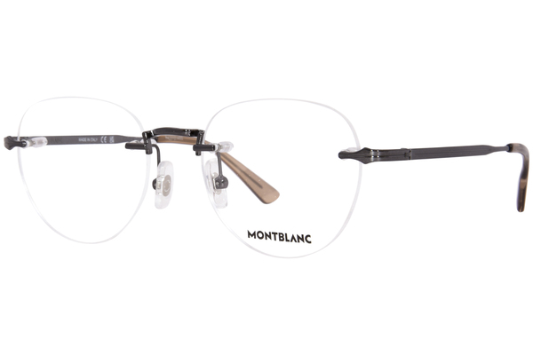 Mont Blanc MB0268O Eyeglasses Men's Rimless Oval Shape