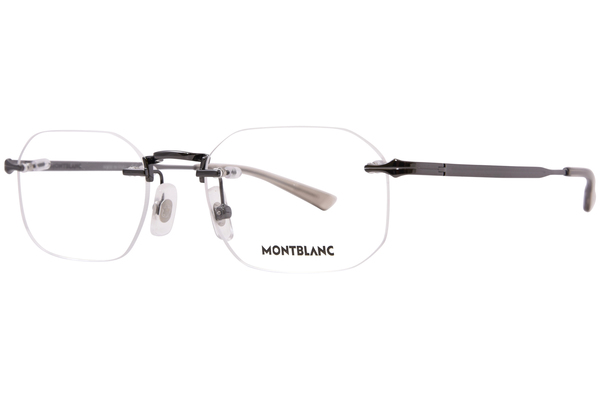  Mont Blanc MB0307O Eyeglasses Men's Rimless Rectangle Shape 