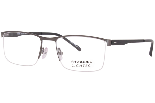  Morel Lightec 30295S Eyeglasses Men's Semi Rim Square Shape 