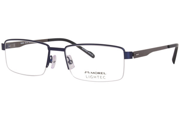  Morel Lightec 30299S Eyeglasses Men's Semi Rim Rectangle Shape 