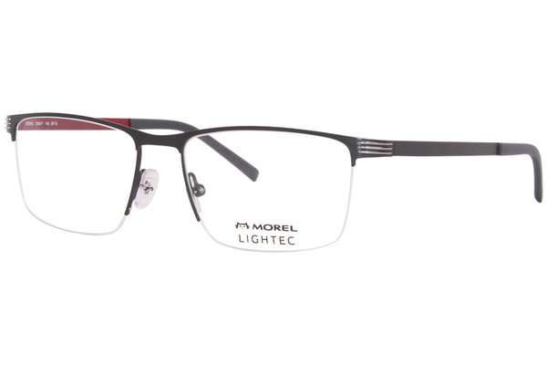  Morel Lightec 30304L Eyeglasses Men's Semi Rim Rectangle Shape 