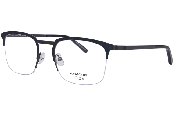 Morel OGA 10157O Eyeglasses Men's Semi Rim Square Shape