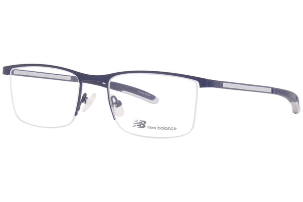 New Balance NBE13657 Eyeglasses Men's Semi Rim Rectangle Shape