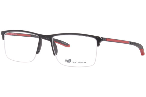 New Balance NBE13658 Eyeglasses Men's Semi Rim Rectangle Shape