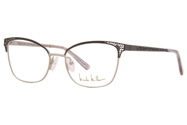  Nicole Miller Delavan Eyeglasses Women's Full Rim Cat Eye Optical Frame 