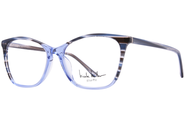 Nicole Miller Hermitage Eyeglasses Women's Full Rim Oval Shape