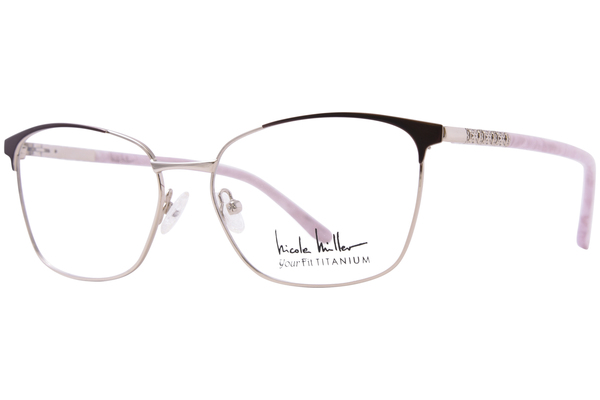 Nicole Miller Hewes Eyeglasses Women's Full Rim Oval Shape