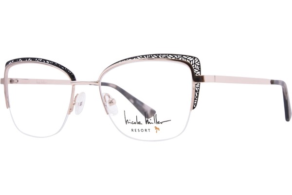 Nicole Miller La Boca Eyeglasses Women's Full Rim Cat Eye