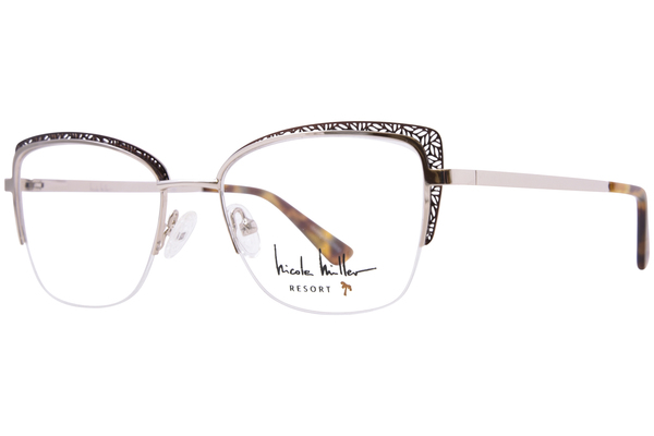 Nicole Miller La Boca Eyeglasses Women's Full Rim Cat Eye