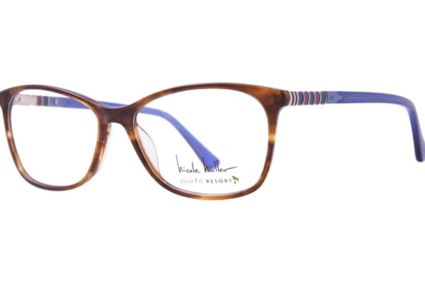  Nicole Miller Saint Tropez Eyeglasses Women's Full Rim Oval Shape 