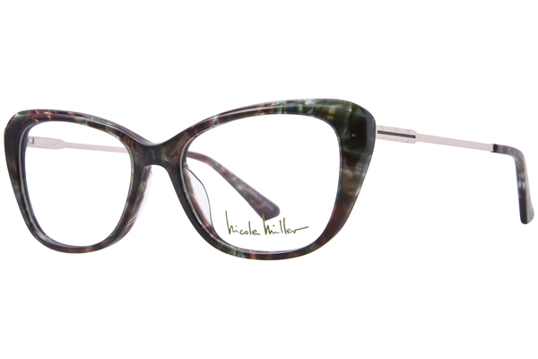  Nicole Miller St. Kitts Eyeglasses Women's Full Rim Cat Eye 