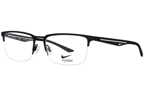  Nike 4313 Eyeglasses Men's Semi Rim Rectangle Shape 