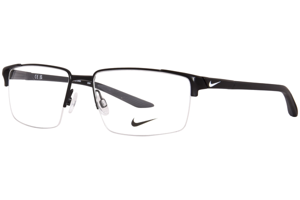  Nike 8054 Eyeglasses Men's Semi Rim Rectangle Shape 