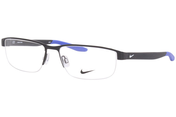 Nike 8138 Eyeglasses Mens Semi Rim Rectangular Optical Frame 