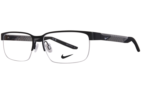 Nike 8184 Eyeglasses Men's Semi Rim Rectangle Shape