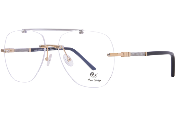  Omas Olimpo Eyeglasses Men's Rimless Pilot 