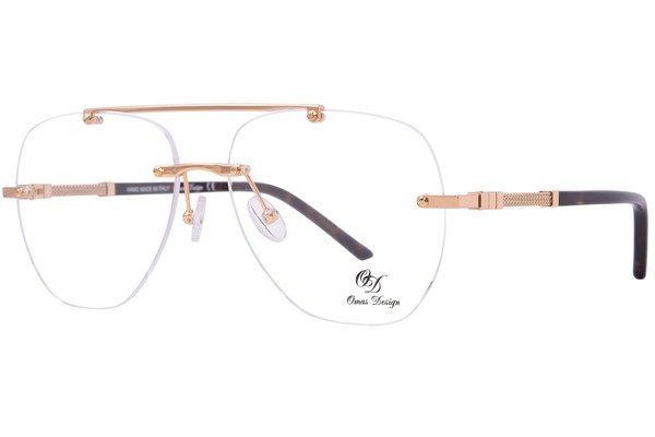 Omas Olimpo Eyeglasses Men's Rimless Pilot