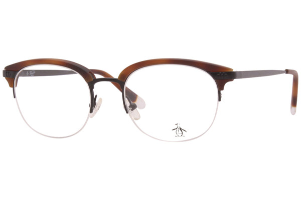  Original Penguin The-Park Eyeglasses Men's Semi Rim Square Optical Frame 