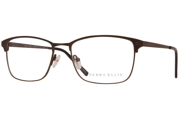  Perry Ellis PE438 Eyeglasses Men's Full Rim Rectangular Optical Frame 