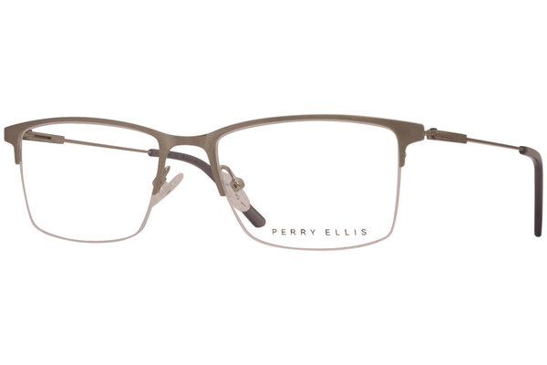 Perry Ellis PE439 Eyeglasses Men's Semi Rim Rectangular Optical Frame