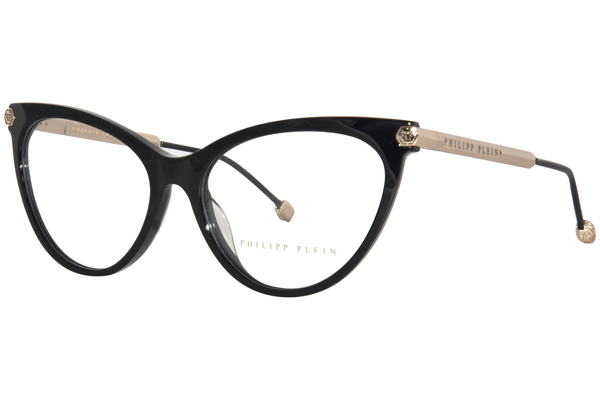  Philipp Plein Flawless VPP037S Eyeglasses Women's Full Rim Butterfly Shape 