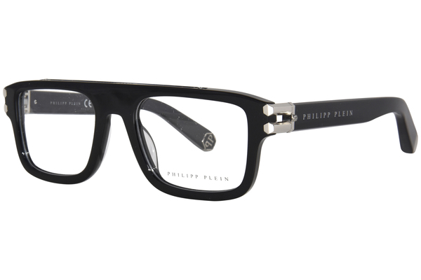  Philipp Plein Lightfighter VPP021 Eyeglasses Men's Full Rim Rectangle Shape 