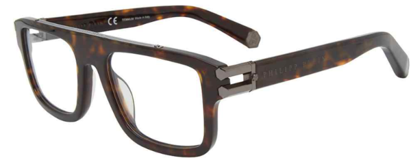 Philipp Plein Lightfighter VPP021 Eyeglasses Men's Full Rim Rectangle Shape