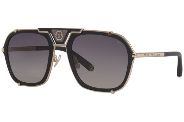  Philipp Plein Signature SPP010M Sunglasses Women's Pilot 