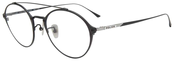 Police VPL991 Titanium Eyeglasses Men's Full Rim Round Shape