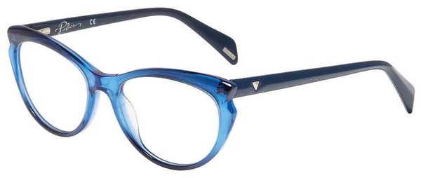  Police VPLA02 Eyeglasses Women's Full Rim Cat Eye 