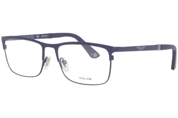  Police VPLA47 Eyeglasses Men's Full Rim Rectangular Optical Frame 