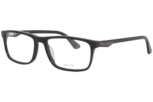 Police VPLB56 Eyeglasses Men's Full Rim Rectangular Optical Frame