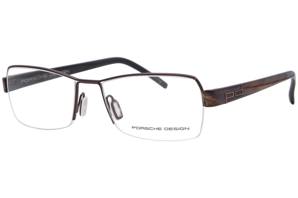 Porsche Design P8210 Eyeglasses Semi Rim Square Shape