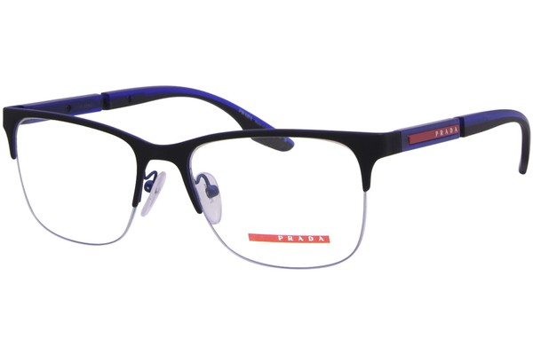 Prada Linea Rossa PS-55OV Eyeglasses Men's Semi Rim Pillow Shape