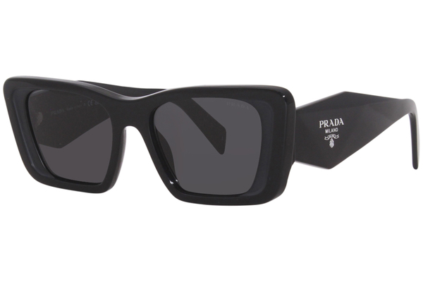 Prada PR-08YSF 1AB5S0 Sunglasses Women's Black Dark Grey Butterfly Shape  51mm 