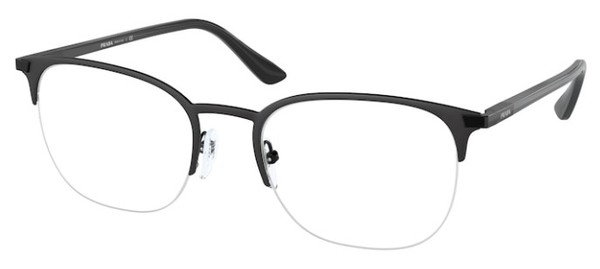  Prada PR-57YV Eyeglasses Men's Semi Rim Oval Shape 